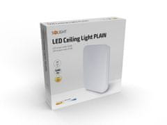 Solight LED stropné svetlo Plain, 15W, 1200lm, 3000K, štvorcové, 28cm