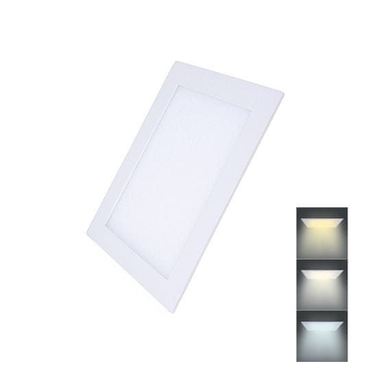 Solight LED mini panel CCT, podhľadový, 12W, 900lm, 3000K, 4000K, 6000K, štvorcový