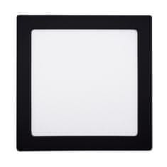 Solight LED mini panel CCT, prisadený, 18W, 1530lm, 3000K, 4000K, 6000K, štvorcový čierny