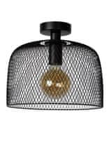 LUCIDE Stropné svietidlo MESH Black, priemer 30cm