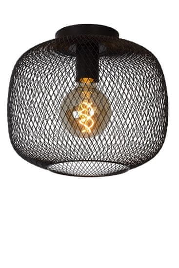 LUCIDE Stropné svietidlo MESH Black, priemer 30cm