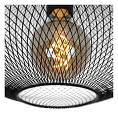 LUCIDE Stropné svietidlo MESH Black, priemer 45cm