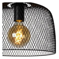 LUCIDE Stropné svietidlo MESH Black, priemer 30cm