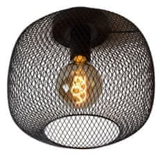 LUCIDE Stropné svietidlo MESH Black, priemer 30cm