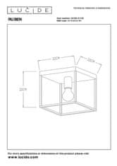 LUCIDE Prisadené svietidlo RUBEN 1xE27 - Black