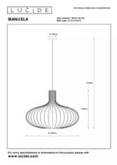 LUCIDE Závesné svietidlo MANUELA priemer 50 cm - 1xE27 - Green