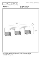 LUCIDE Stropné svietidlo RENATE 3xE27 - Black