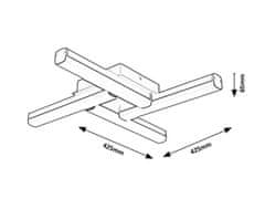 Rabalux LED kúpeľňové stropné prisadené svietidlo Evan 18W | 1750lm | 4000K | IP44 - čierne