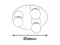 Rabalux Prisadené stropné svietidlo do kúpeľne Becca 3x28W | G9 | IP44 - chróm