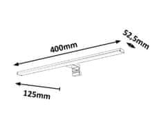 Rabalux LED nástenné svietidlo do kúpeľne Levon 1x8W | 560lm | 4000K | IP44 | 40cm - chróm