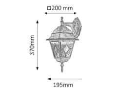 Rabalux Vonkajšia nástenná lampa Monaco max. 60W | E27 | IP43 - antická zlatá