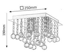 Rabalux CORINNA stropné svietidlo max. 3x40W | E14 | IP20 | chróm