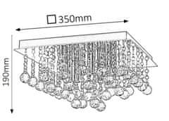 Rabalux CORINNA stropné svietidlo max. 5x40W | E14 | IP20 | chróm