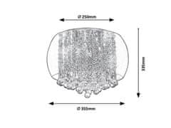 Rabalux Stropné svietidlo Ninelle max. 6x40W | G9 | IP20 - chróm, krištáľ, dymové sklo