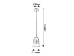 Rabalux Závesné stropné svietidlo Zenaida max. 1x60W | E27 - čierna, zlatá