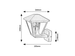 Rabalux Vonkajšie nástenné svietidlo PARAVENTO max. 1x40W | E27 | IP44 - čierna