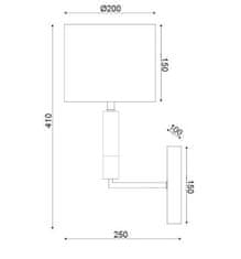 ACA Nástenné svietidlo LUXOR max. 60W/E27/230V/IP20