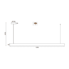 ACA LED závesné svietidlo WOODY 15W/230V/2700K/1440Lm/150°/IP20, svetlé drevo