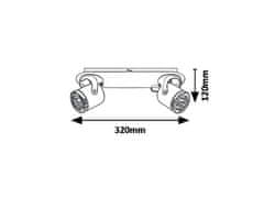 Rabalux APRIL prisadené stropné bodové svietidlo max. 2x5W | GU10 | IP20 - mätová