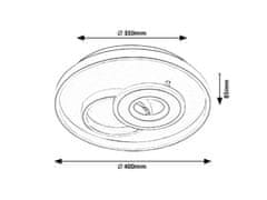 Rabalux LED stropné svietidlo CELINDA 40W | 2000lm | 4000K - chróm, biela