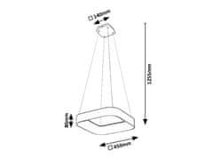 Rabalux LED závesné svietidlo ADELINE 28W | 1800lm | 3000-6000K CCT - stmievateľné