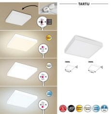 Rabalux LED vonkajšie stropné svietidlo TARTU 24W | 2500lm | 2800-6000K CCT| IP44 - biela