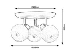Rabalux SORAYA stropné bodové svietidlo max. 3x40W | E14 - šedá, biela