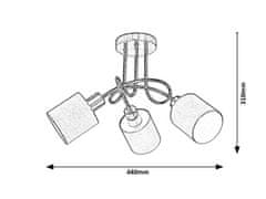 Rabalux NATINA stropné svietidlo max. 3x25W | E14 | IP20 - chróm
