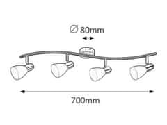 Rabalux SOMA stropné bodové svietidlo 4x40W | E14, 6304