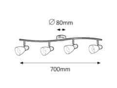 Rabalux SOMA stropné bodové svietidlo 4x40W | E14, 6594