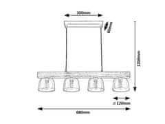 Rabalux CARDAMOM závesné svietidlo 3120