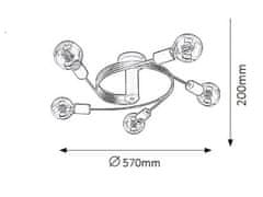 Rabalux CARLY stropné svietidlo 2096