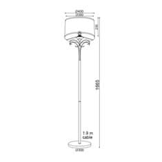 ACA Stojacia lampa POIROT max. 60W/E27/230V/IP20