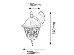 Rabalux HAGA vonkajší nástenný lampáš 8244