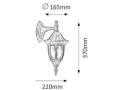 Rabalux MILANO1 vonkajší nástenný lampáš 8371