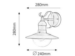 Rabalux OSLO vonkajšie nástenné svietidlo 8681