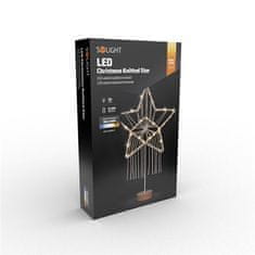 Solight LED vianočný lampáš biely, 33cm, 3x LED sviečka, 3x AAA