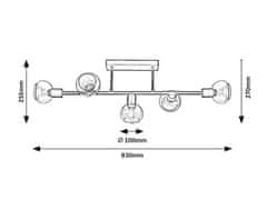 Rabalux SULLIVAN stropné svietidlo 3296