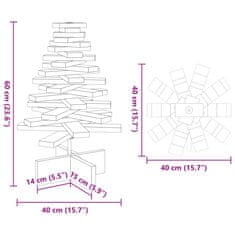 Vidaxl Drevený vianočný stromček na dekoráciu 60 cm masívna borovica