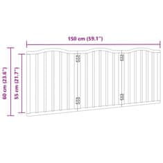 Vidaxl Brána pre psa skladacia 3 panely biela 150 cm topoľové drevo