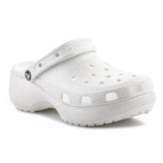 Crocs Dreváky biela 41 EU Classic Platform Glitter Clog W Chalk