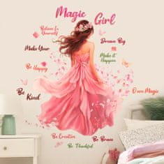 IZMAEL Samolepka na stenu/Tapeta Magic Girl KP34642