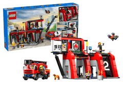 shumee LEGO CITY Bricks Požiarna stanica s hasičským autom 843 prvkov 60414