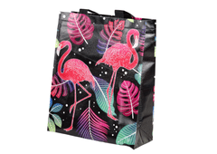 shumee Darčeková taška Flamingos čierna 30,5 cm x 24,5 cm x 10 cm