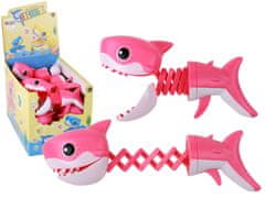 shumee Hračka na hryzenie rýb Pink Shark Gun