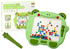 shumee Magnetická vzdelávacia tabuľa Frog Stylus Pad Zelené korálky Puzzle