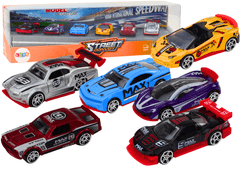 shumee Sada pružín 1:64 Sports Cars Metal Vehicles Mix 6 kusov.