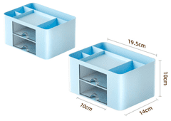 shumee Úložný organizér na stôl so zásuvkami Modrý