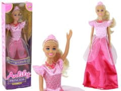 shumee Detské šaty pre bábiku Anlily Princess s dlhými blond vlasmi Tiara Pink