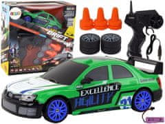 shumee Diaľkovo ovládané športové auto R/C 1:24 zelené vymeniteľné kolesá